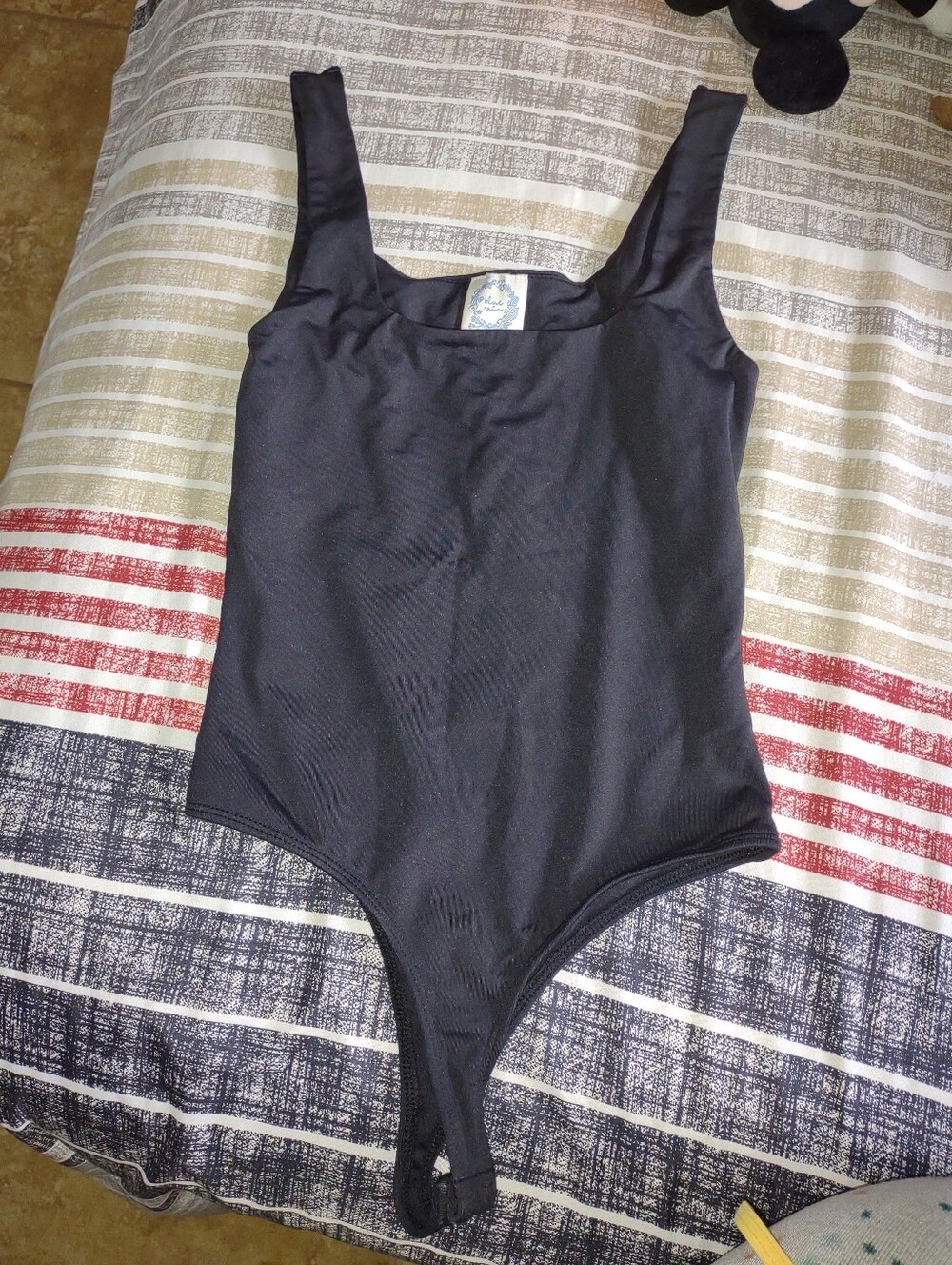 Blue Rain Black One Piece Swimsuit